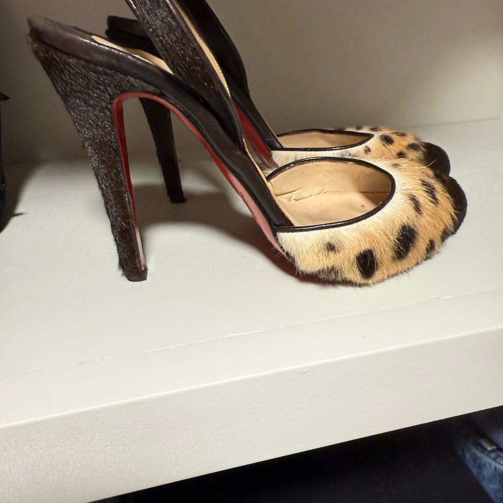 Christian Louboutin Animal Print Heels - Picture 2 of 4